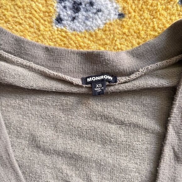 Monrow Supersoft Long Sleeve V Dress XS light brown - tan - Picture 4 of 4